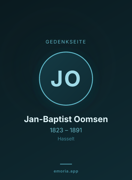 Gedenkportrait von Jan-Baptist Oomsen