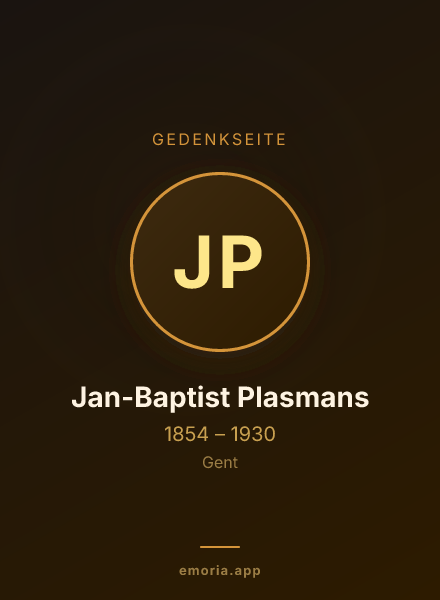 Gedenkportrait von Jan-Baptist Plasmans