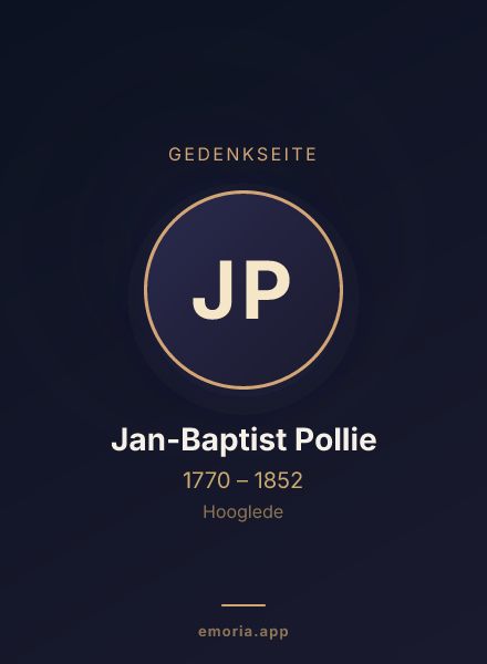 Gedenkportrait von Jan-Baptist Pollie