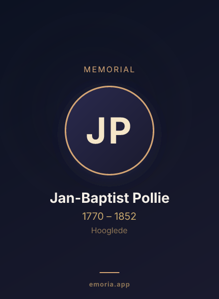 Memorial portrait of Jan-Baptist Pollie