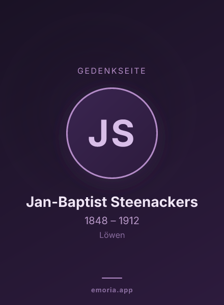 Gedenkportrait von Jan-Baptist Steenackers