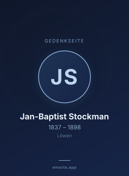 Gedenkportrait von Jan-Baptist Stockman