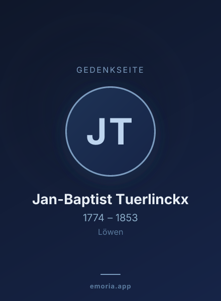 Gedenkportrait von Jan-Baptist Tuerlinckx