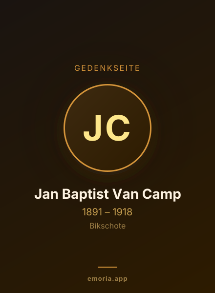 Gedenkportrait von Jan Baptist Van Camp