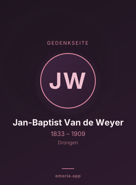 Gedenkportrait von Jan-Baptist Van de Weyer