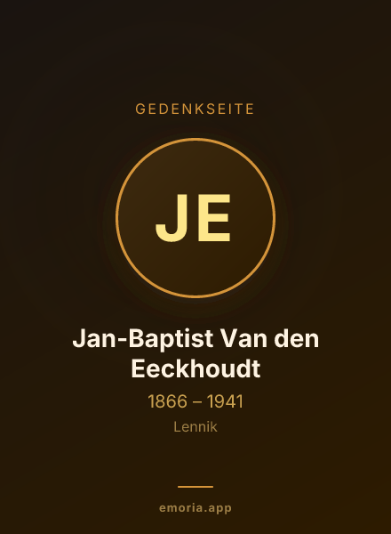 Gedenkportrait von Jan-Baptist Van den Eeckhoudt