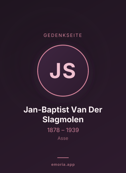 Gedenkportrait von Jan-Baptist Van Der Slagmolen