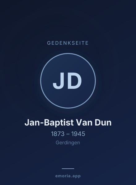 Gedenkportrait von Jan-Baptist Van Dun