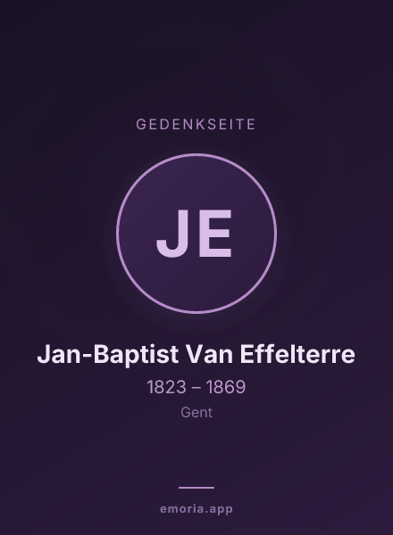 Gedenkportrait von Jan-Baptist Van Effelterre