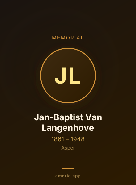 Memorial portrait of Jan-Baptist Van Langenhove