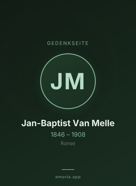 Gedenkportrait von Jan-Baptist Van Melle