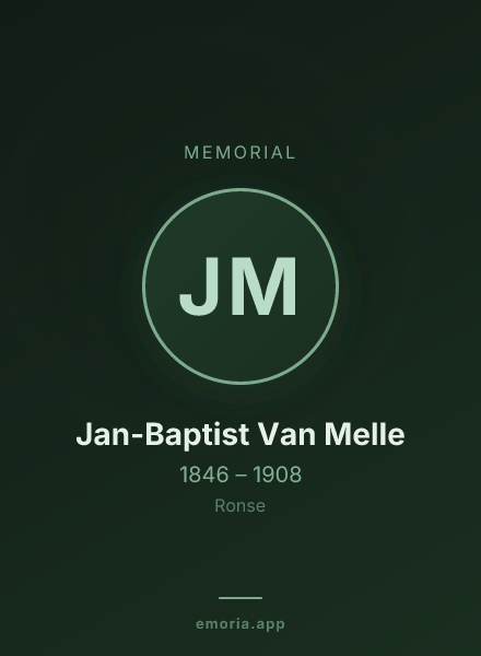 Memorial portrait of Jan-Baptist Van Melle