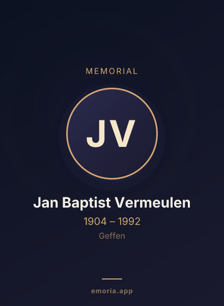 Memorial portrait of Jan Baptist Vermeulen