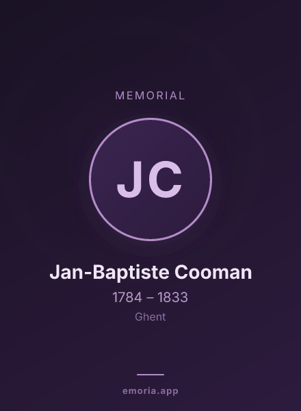 Memorial portrait of Jan-Baptiste Cooman