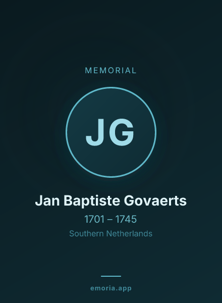 Memorial portrait of Jan Baptiste Govaerts