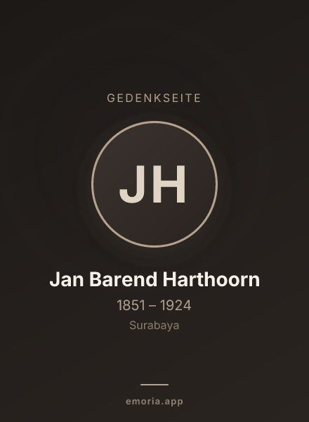 Gedenkportrait von Jan Barend Harthoorn