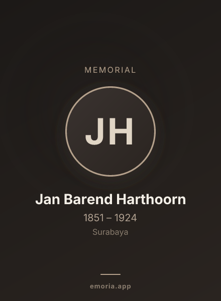 Memorial portrait of Jan Barend Harthoorn
