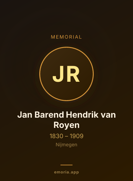 Memorial portrait of Jan Barend Hendrik van Royen