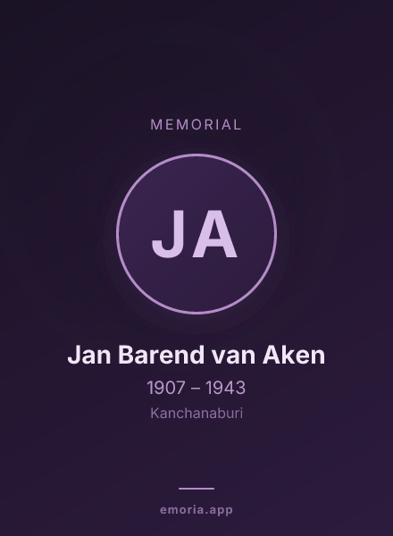 Memorial portrait of Jan Barend van Aken