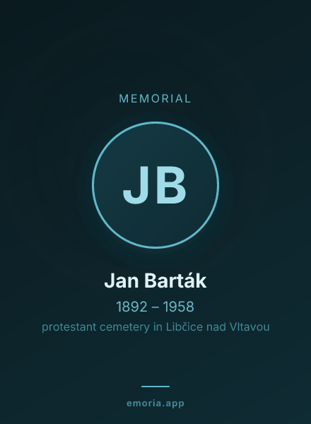 Memorial portrait of Jan Barták