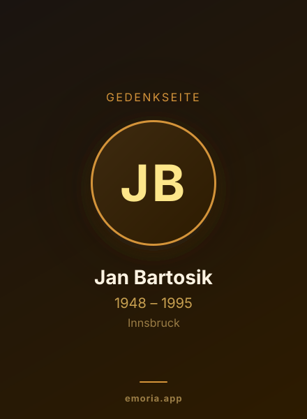 Gedenkportrait von Jan Bartosik