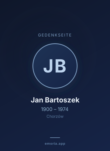 Gedenkportrait von Jan Bartoszek