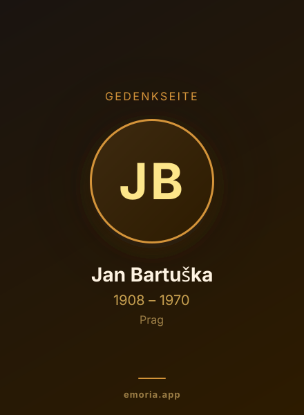 Gedenkportrait von Jan Bartuška