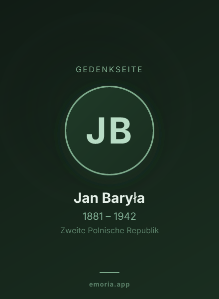 Gedenkportrait von Jan Baryła