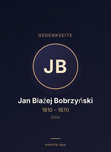 Gedenkportrait von Jan Błaźej Bobrzyński