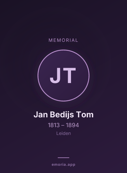Memorial portrait of Jan Bedijs Tom