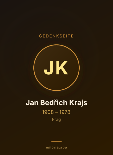 Gedenkportrait von Jan Bedřich Krajs