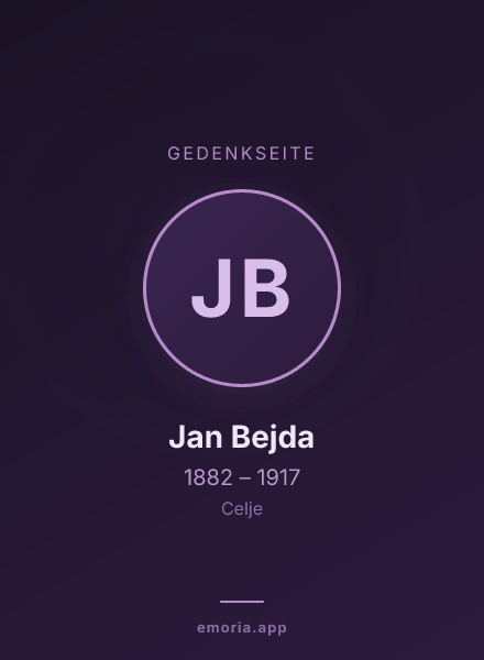Gedenkportrait von Jan Bejda