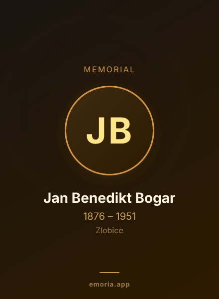 Memorial portrait of Jan Benedikt Bogar