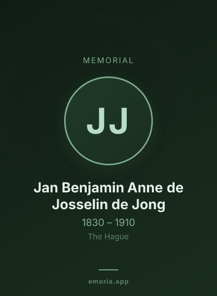 Memorial portrait of Jan Benjamin Anne de Josselin de Jong