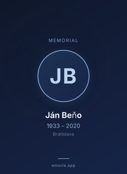 Memorial portrait of Ján Beňo