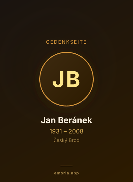 Gedenkportrait von Jan Beránek