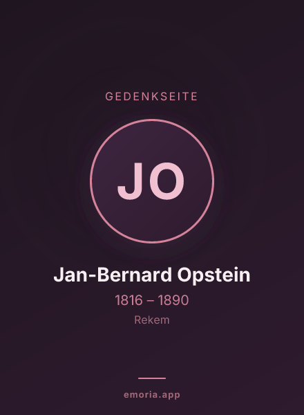 Gedenkportrait von Jan-Bernard Opstein