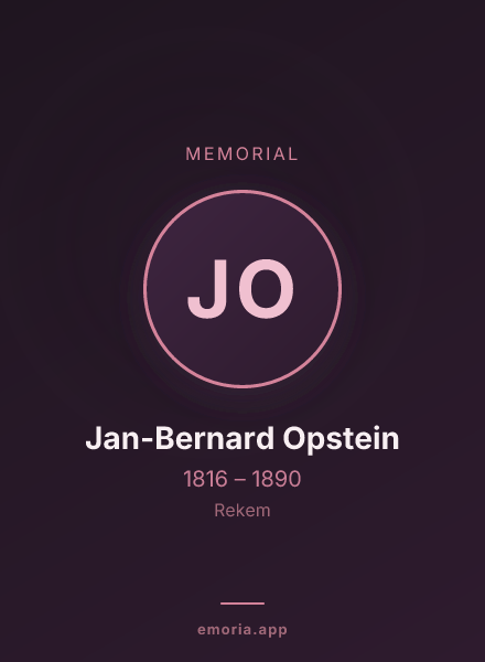 Memorial portrait of Jan-Bernard Opstein