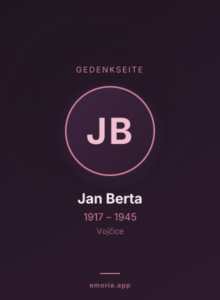 Gedenkportrait von Jan Berta