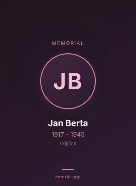 Memorial portrait of Jan Berta