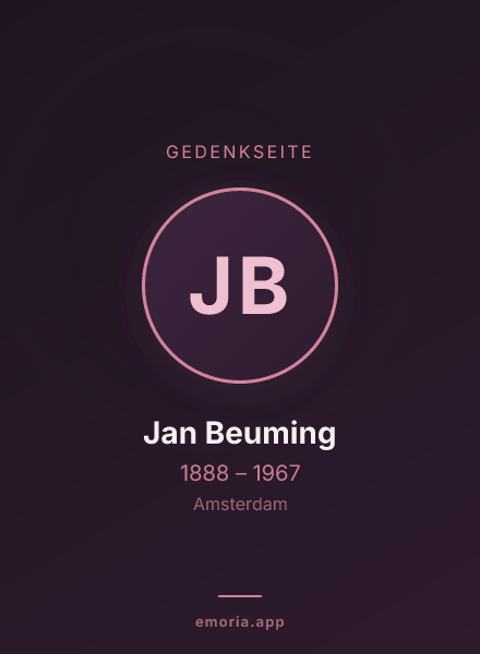 Gedenkportrait von Jan Beuming