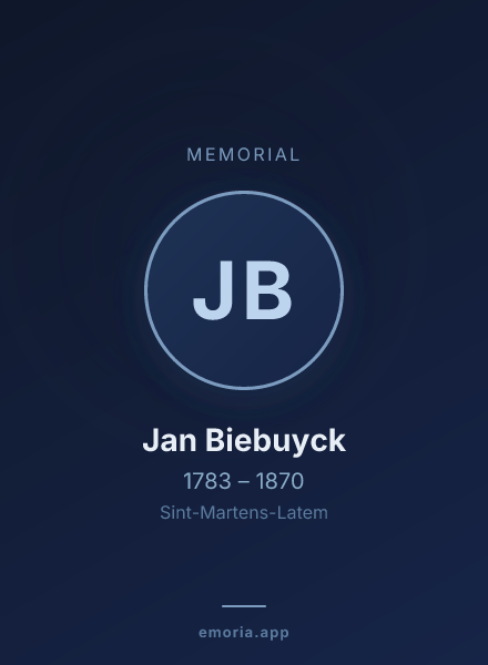Memorial portrait of Jan Biebuyck