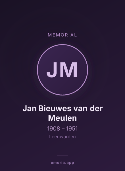 Memorial portrait of Jan Bieuwes van der Meulen