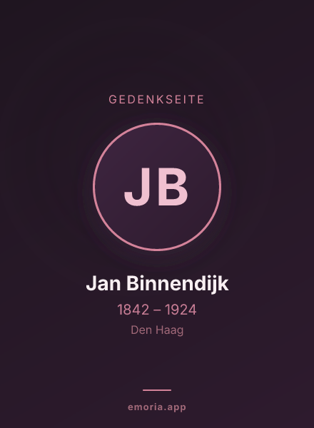 Gedenkportrait von Jan Binnendijk