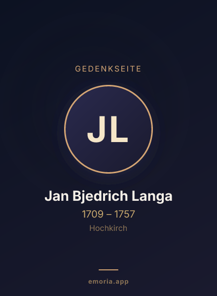 Gedenkportrait von Jan Bjedrich Langa