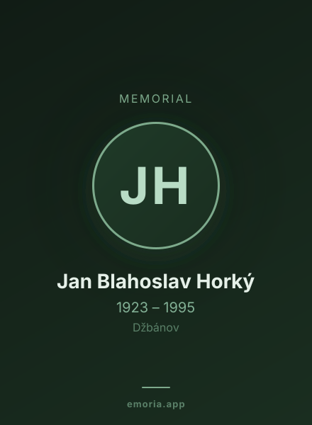 Memorial portrait of Jan Blahoslav Horký