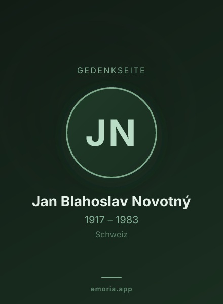 Gedenkportrait von Jan Blahoslav Novotný
