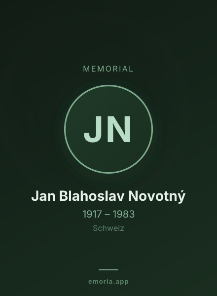Memorial portrait of Jan Blahoslav Novotný
