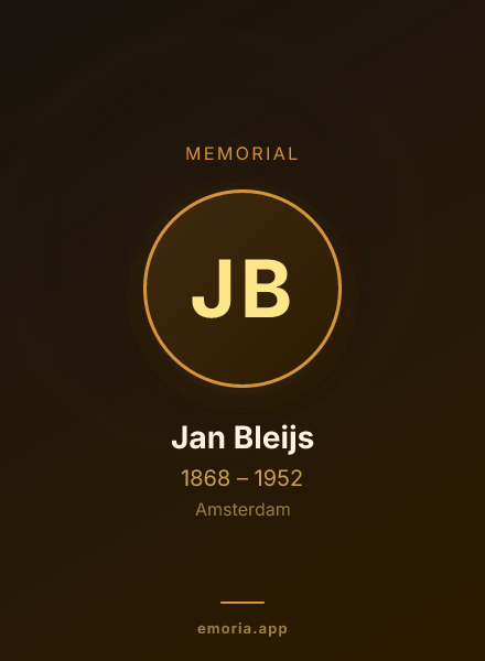 Memorial portrait of Jan Bleijs