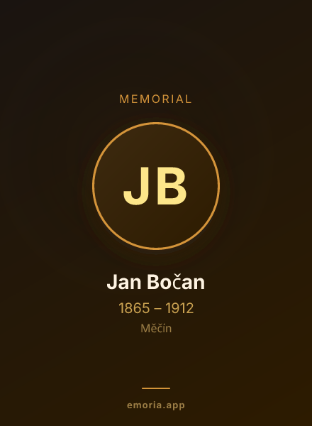 Memorial portrait of Jan Bočan